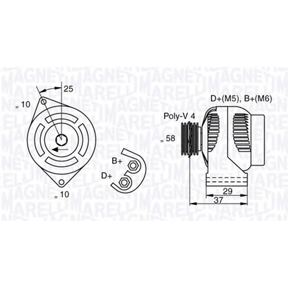 Фото Генератор MAGNETI MARELLI 063341658010