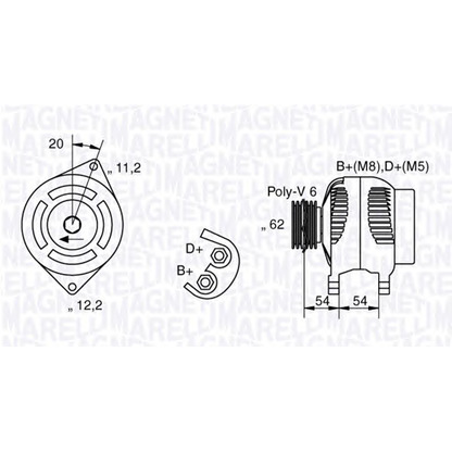 Foto Alternador MAGNETI MARELLI 063321803010