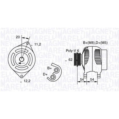 Фото Генератор MAGNETI MARELLI 063321858010