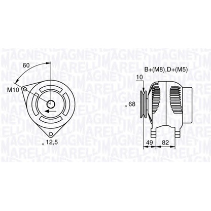 Photo Alternator MAGNETI MARELLI 063533155000