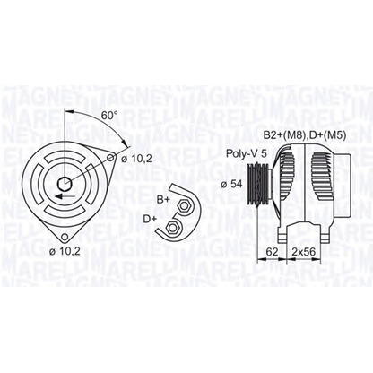 Photo Alternateur MAGNETI MARELLI 063532250220