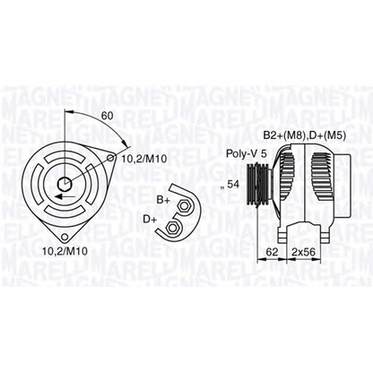 Photo Alternateur MAGNETI MARELLI 063534150230