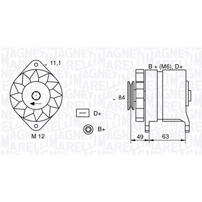 Foto Alternador MAGNETI MARELLI 063321044010