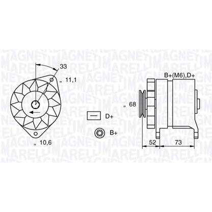 Фото Генератор MAGNETI MARELLI 063321154010