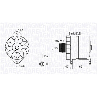 Photo Alternator Regulator MAGNETI MARELLI 063321017010