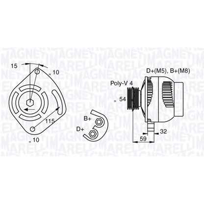 Photo Alternateur MAGNETI MARELLI 063377001010