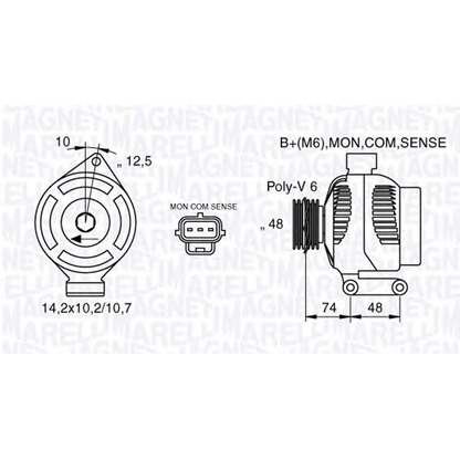 Foto Alternador MAGNETI MARELLI 063377410010