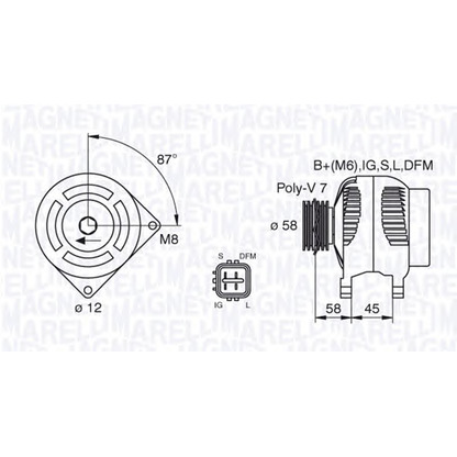 Photo Alternateur MAGNETI MARELLI 063377435010