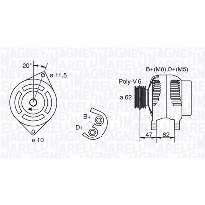 Photo Alternator MAGNETI MARELLI 063321615010