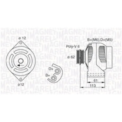 Foto Alternador MAGNETI MARELLI 063730008010