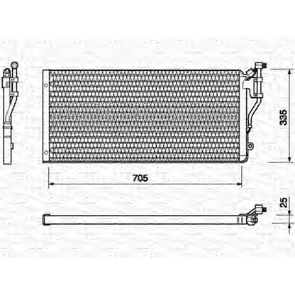 Foto Condensador, aire acondicionado MAGNETI MARELLI 350203109000