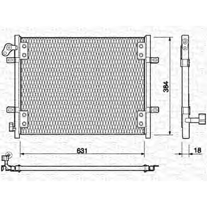 Foto Condensador, aire acondicionado MAGNETI MARELLI 350203139000