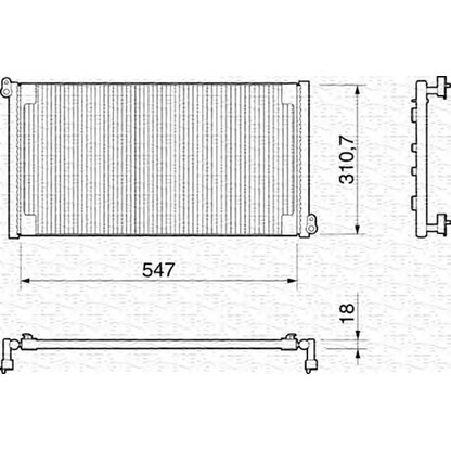 Фото Конденсатор, кондиционер MAGNETI MARELLI 350203155000