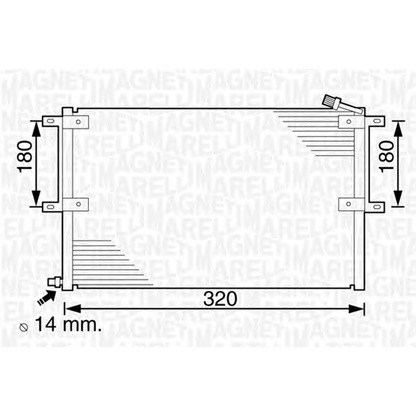 Foto Condensatore, Climatizzatore MAGNETI MARELLI 350203236000