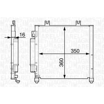 Фото Конденсатор, кондиционер MAGNETI MARELLI 350203357000