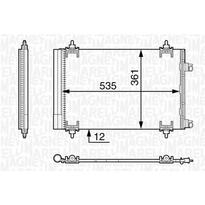 Photo Condenser, air conditioning MAGNETI MARELLI 350203603000