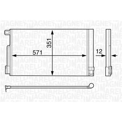 Foto Condensador, aire acondicionado MAGNETI MARELLI 350203611000