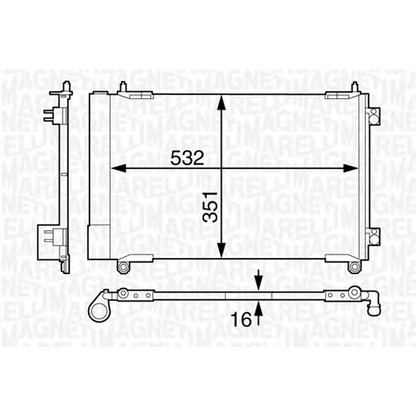 Foto Condensador, aire acondicionado MAGNETI MARELLI 350203613000