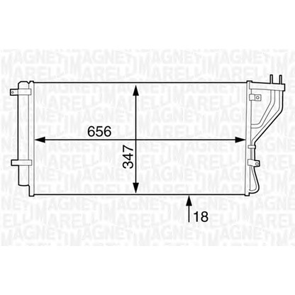 Foto Condensador, aire acondicionado MAGNETI MARELLI 350203627000