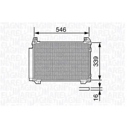 Foto Condensador, aire acondicionado MAGNETI MARELLI 350203687000