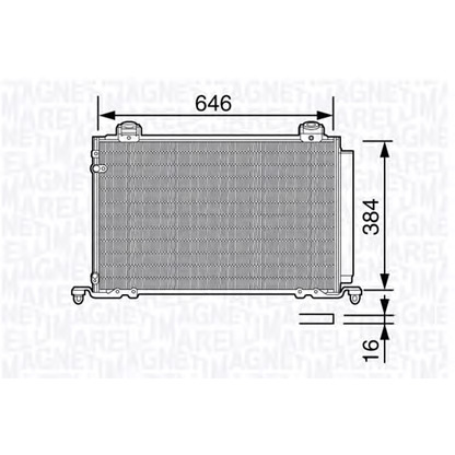 Foto Condensador, aire acondicionado MAGNETI MARELLI 350203688000