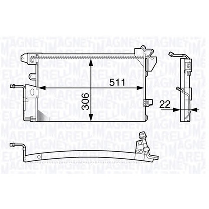 Foto Condensatore, Climatizzatore MAGNETI MARELLI 350203725000