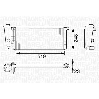 Foto Radiatore, Raffreddamento motore MAGNETI MARELLI 350213101003