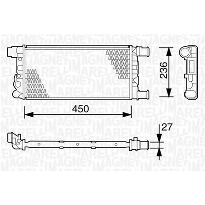 Фото Радиатор, охлаждение двигателя MAGNETI MARELLI 350213103003