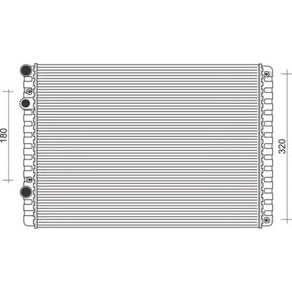 Foto Radiador, refrigeración del motor MAGNETI MARELLI 350213104500