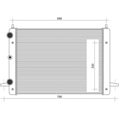 Foto Radiador, refrigeración del motor MAGNETI MARELLI 350213104800