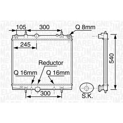 Foto Radiatore, Raffreddamento motore MAGNETI MARELLI 350213108800