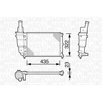 Photo Radiateur, refroidissement du moteur MAGNETI MARELLI 350213113003