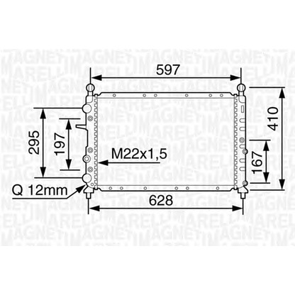 Photo Radiator, engine cooling MAGNETI MARELLI 350213117400