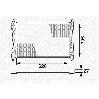 Photo Radiateur, refroidissement du moteur MAGNETI MARELLI 350213124800