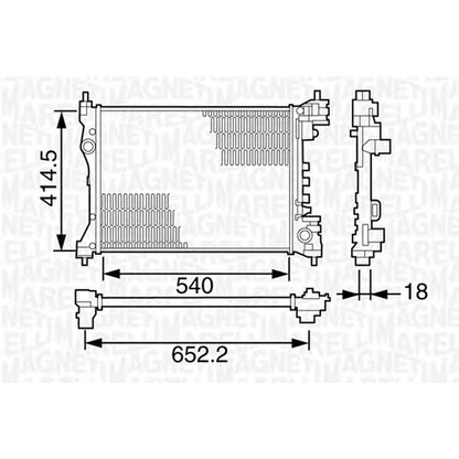 Foto Kühler, Motorkühlung MAGNETI MARELLI 350213125400