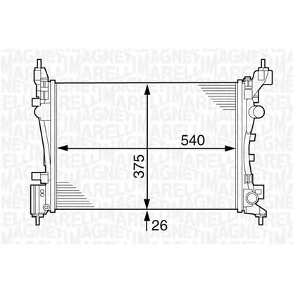 Foto Radiatore, Raffreddamento motore MAGNETI MARELLI 350213126500