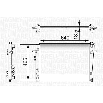 Foto Radiatore, Raffreddamento motore MAGNETI MARELLI 350213127500