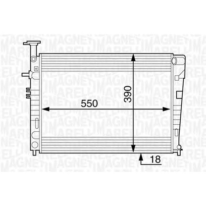 Foto Radiador, refrigeración del motor MAGNETI MARELLI 350213128500