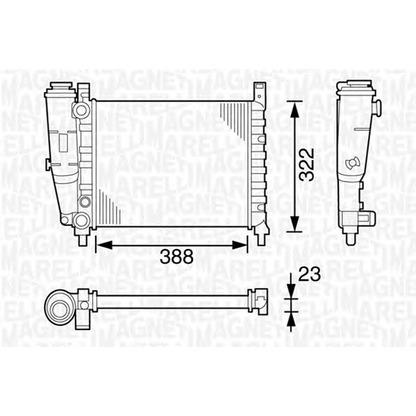 Photo Radiateur, refroidissement du moteur MAGNETI MARELLI 350213129000