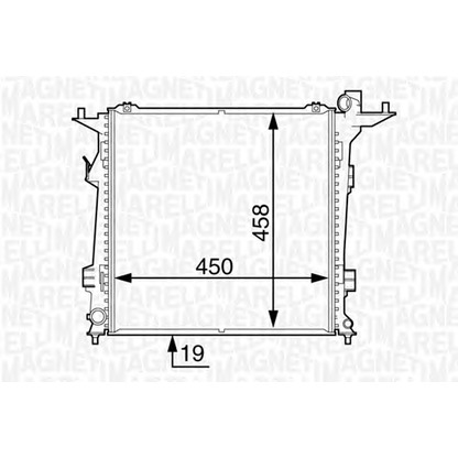 Foto Radiador, refrigeración del motor MAGNETI MARELLI 350213129200