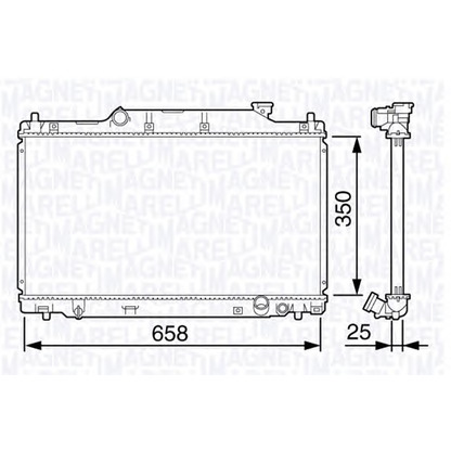 Foto Radiatore, Raffreddamento motore MAGNETI MARELLI 350213132800