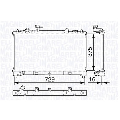 Foto Radiador, refrigeración del motor MAGNETI MARELLI 350213134800