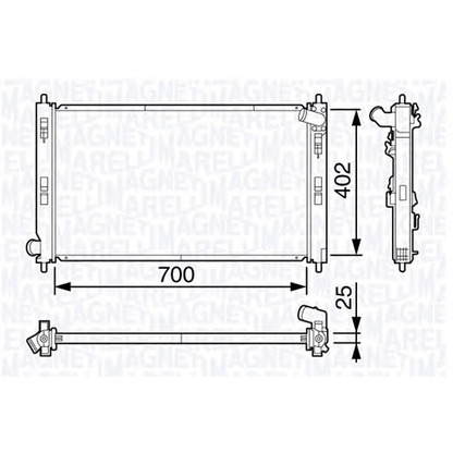 Photo Radiateur, refroidissement du moteur MAGNETI MARELLI 350213135100