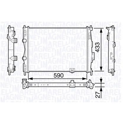 Photo Radiator, engine cooling MAGNETI MARELLI 350213136100