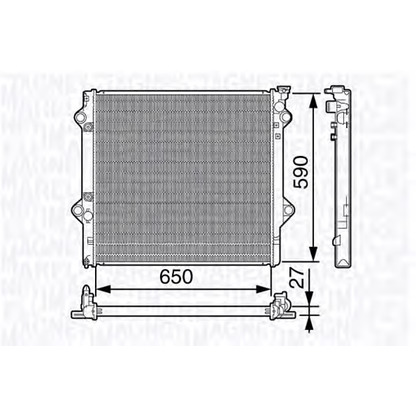 Foto Radiador, refrigeración del motor MAGNETI MARELLI 350213137400