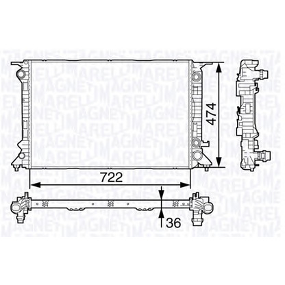 Foto Radiador, refrigeración del motor MAGNETI MARELLI 350213138800