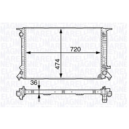 Photo Radiateur, refroidissement du moteur MAGNETI MARELLI 350213141900