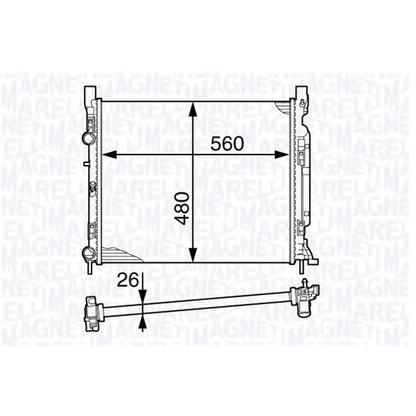 Foto Radiador, refrigeración del motor MAGNETI MARELLI 350213142500