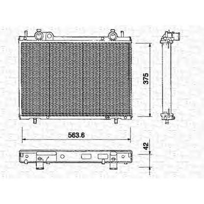 Foto Radiador, refrigeración del motor MAGNETI MARELLI 350213158000