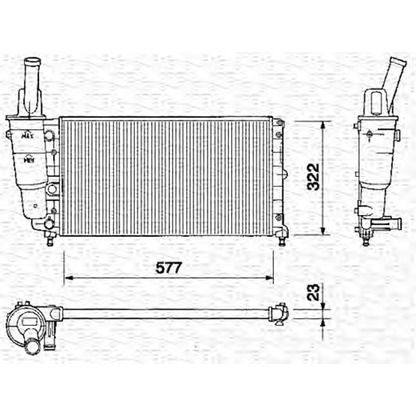 Photo Radiator, engine cooling MAGNETI MARELLI 350213160000